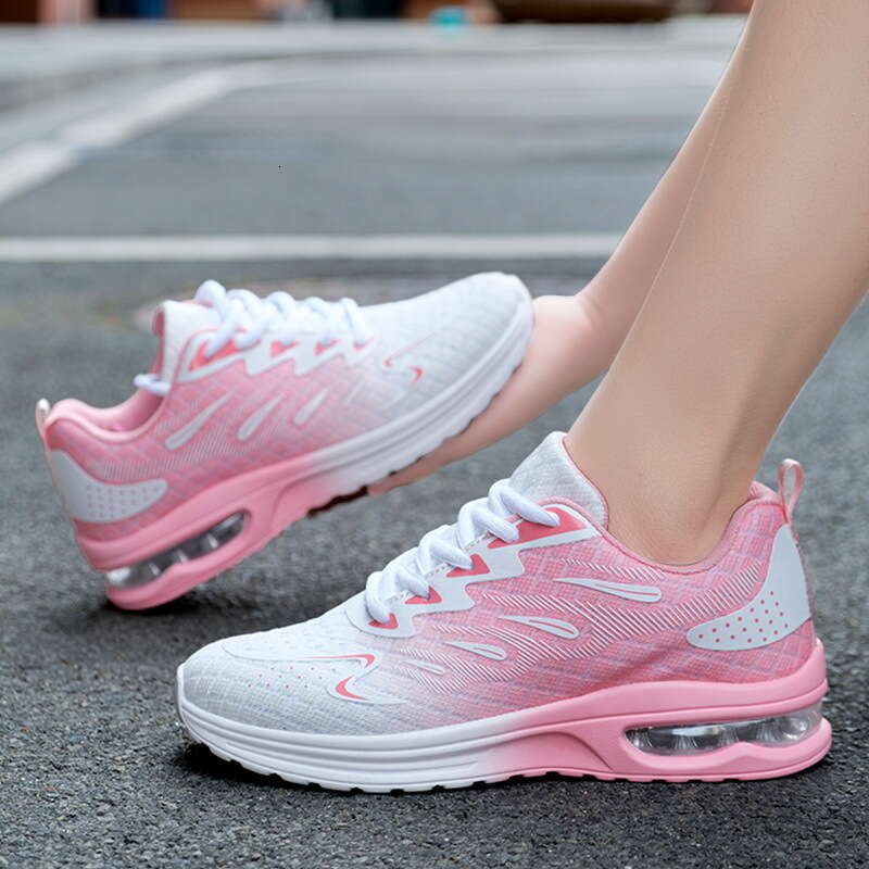 slides designer women Spring Summer Mesh Outdoor Breathable Casual Student Sports Women Air Cushion Running Jogging Shoes Plus Size