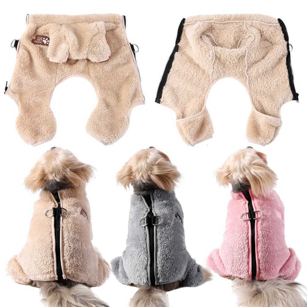 Soft Dog Jacket Coat Pet Jumpsuit For Small Medium Dogs Cats Autumn Winter Warm Flush Dog Clothes Chihuahua Yorkshire OverallsW251017