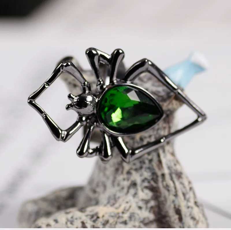 Retro Halloween Series Funny Spider Hollow Ring Punk Style Adjustable Open Rings Jewelry Z251017