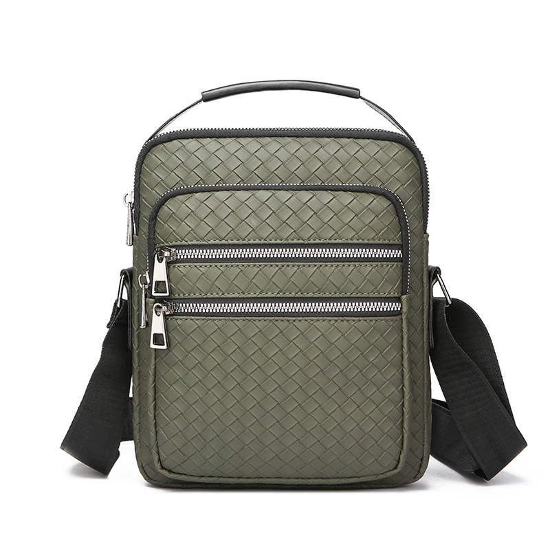 Luxury Designer Handbags Men's Bag New Crossbody Bag Simple Plaid Casual Fashion Trendy Shoulder Bag Business Commuter Luxury Bag Office Worker M