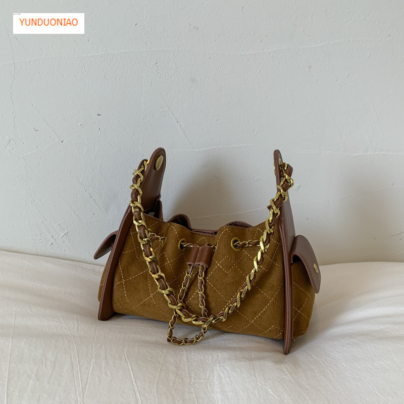 New minimalist style designer bag with suede texture luxury handbag underarm bag new fashionable women's crossbody bag