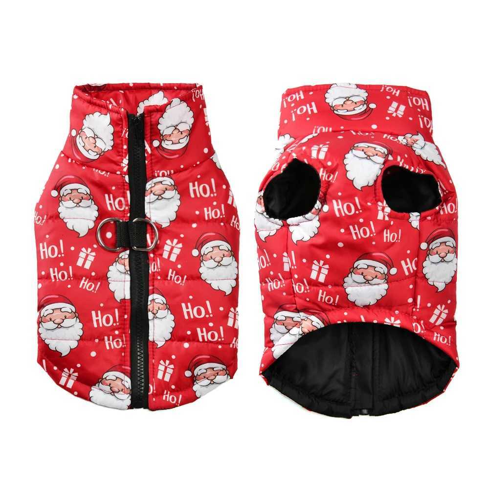 Warm Dog Clothes Autumn Winter Pet Jaket for Small Medium Dogs Cats Cute Santa Claus Print Puppy Outfits Pug Christmas CostumeW251017