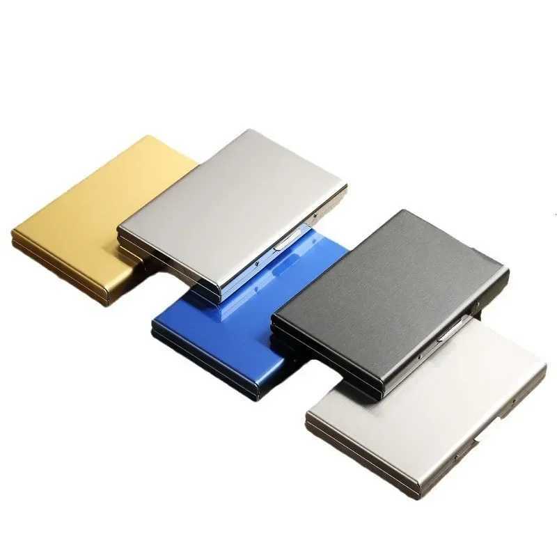 Luxury Metal Card Holder for Men Womens Stainless Steel Ultrathin Antimagnetic Mini Card Case Antitheft Bank HolderW251017