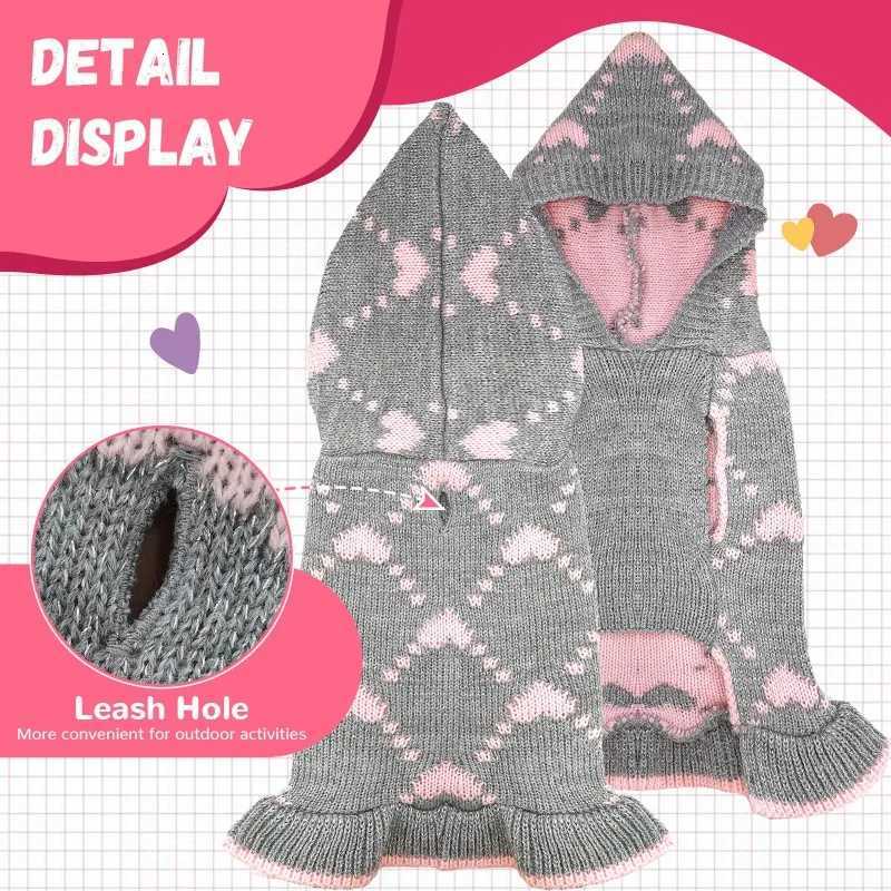 Dog Sweater Dress Luxury Dog Clothes Love Print Pet Pullover Knitted Warm Dog Winter Coat Chihuahua Yorkie Poodle Bichon CostumeW251017