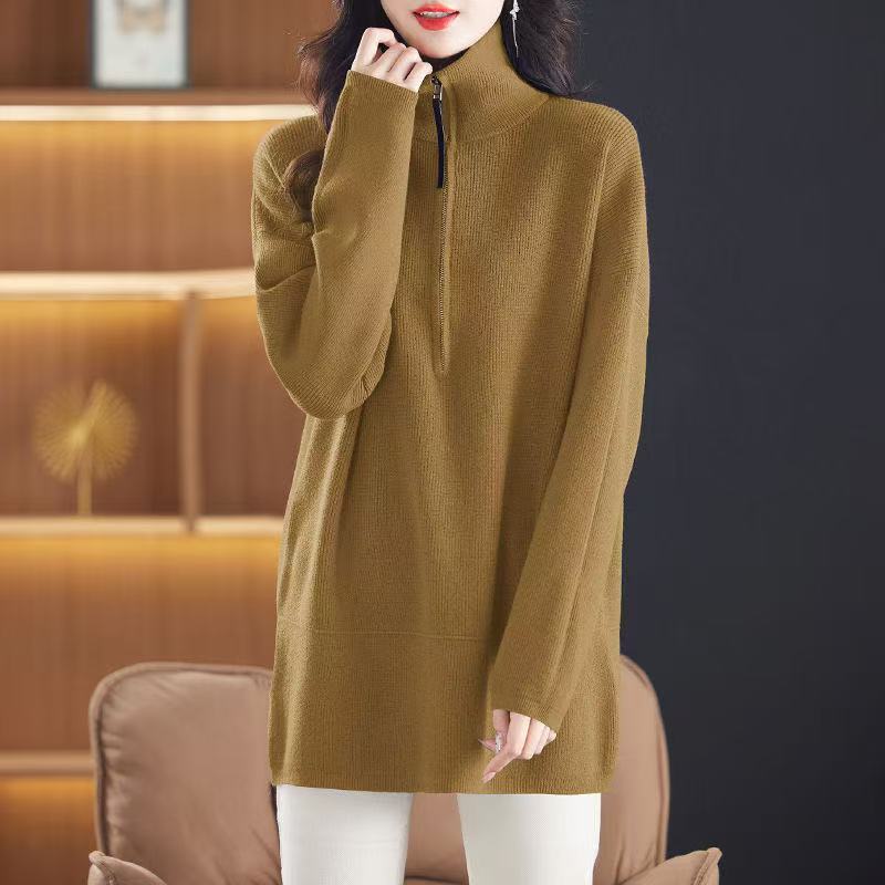 plus size women's new long sleeve high waist printed banquet dress mid-length skirt D02730