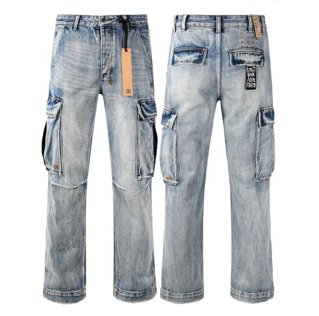 High Quality Cross Jeans 1 High Street Women Men Paint Hole Trend Low Rise Skinny Pants Pleated Ripped Frayed Jeans Y251105