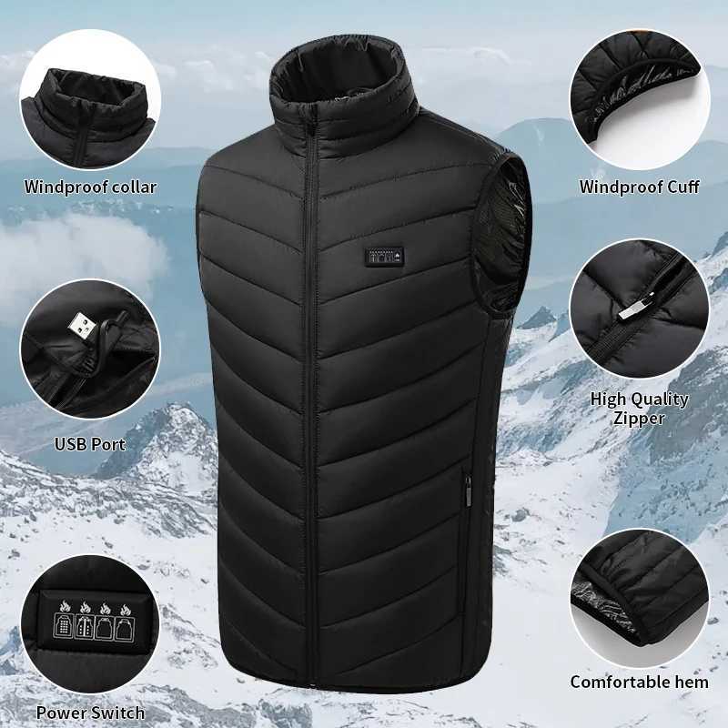 Men's Heated Vest Jacket Heated Winter Women's Heated Jacket Thermal Vest Warmer Outdoor Sports Jacket H251017
