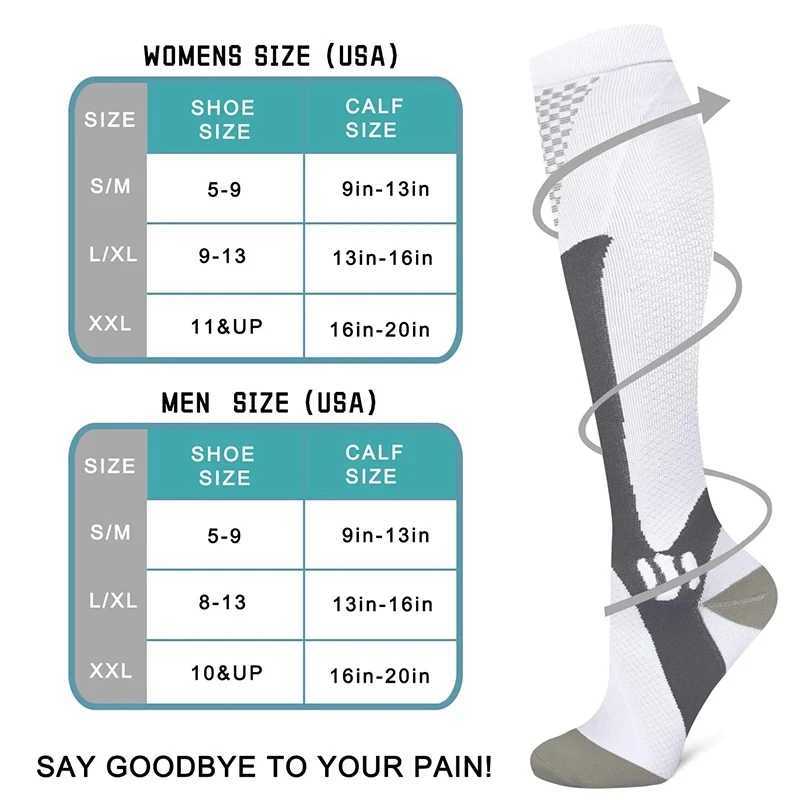 Compression Socks Medical Varicose Veins Men Sports Socks Outdoor Cycling Running Tourism Elastic Socks Knee Blood Circulation C251017