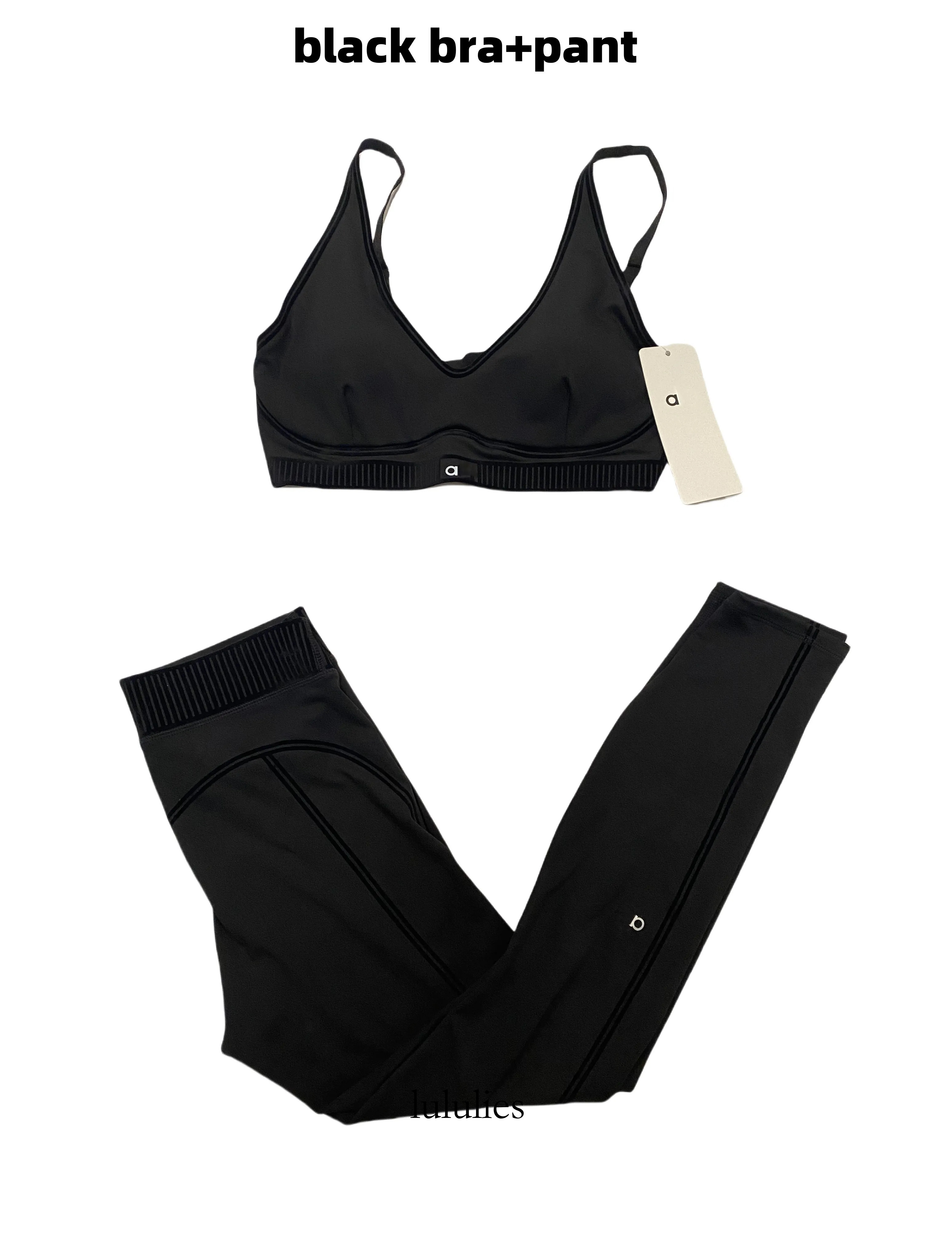 TOP Stylish Yoga Set Women Two Pieces Gym Sports Tracksuits Bra Fiess Shorts Comfortable Pant Workout Sports Clothes Aloliness Women Clothes Sets D52