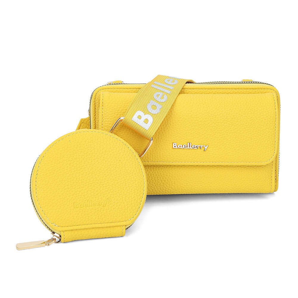 Wallet New Baellerry Lychee Texture Crossbody Letter Zipper Shoulder Mother-Daughter Women's Bag