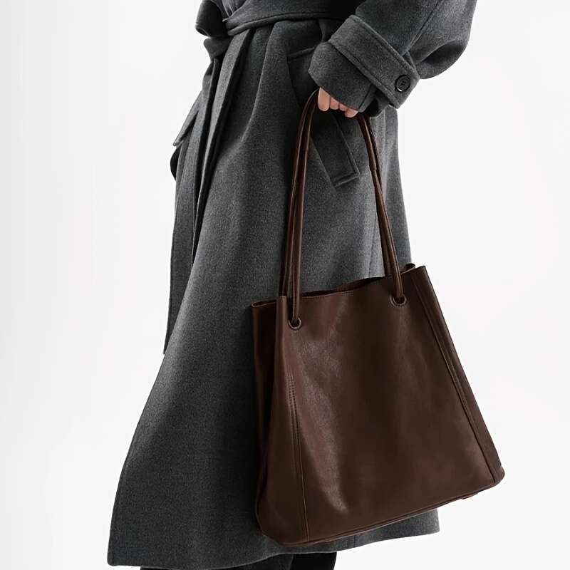 Genuine Leather Bucket Bag Adjustable Shoulder Strap, Spacious Built-In Detachable Mini Pocket, Exquisite Stitching, 3 Colors Available - Multifunctio