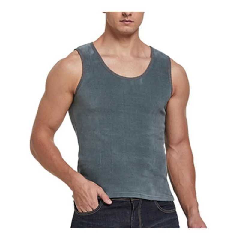 Men Thermal Vest Gold Velvet Sleeveless Underwear Base and Thickened DoubleFaced Men Vest Black Sleeveless Top H251017