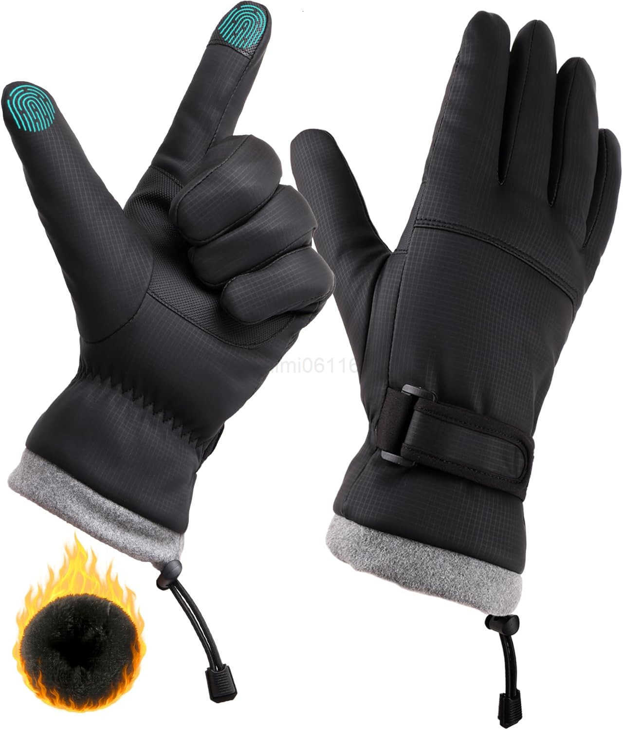 Winter Gloves for Men Women Adjustable Wrist Windproof Waterproof Cold Weather Full Touchscreen Ski Snow Fleece Lined Z251017