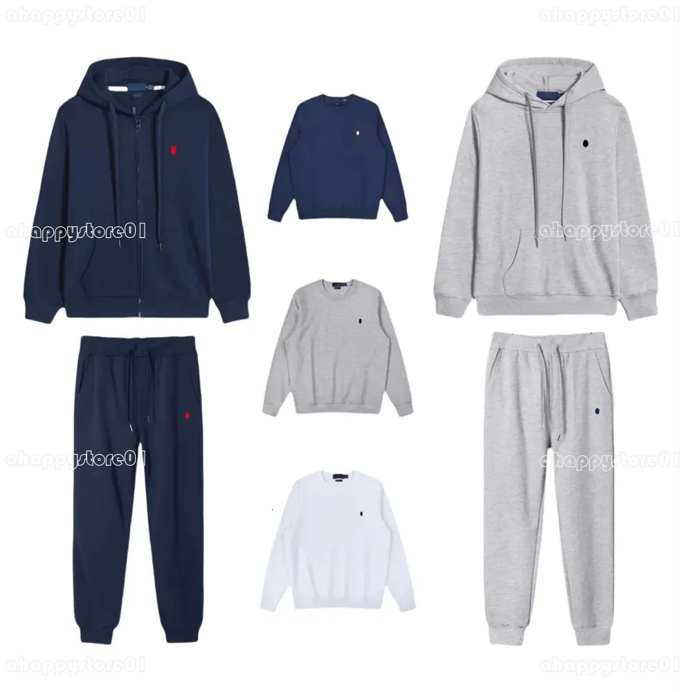 Polo Ralphauren Tracksuit Men Designer Hoodie Polo Sweatsuit Woman Uomo Track Suit Ensemble Homme Luxury Brands Pullover Round Neck Jacket Zip Up Blue Hooded a84