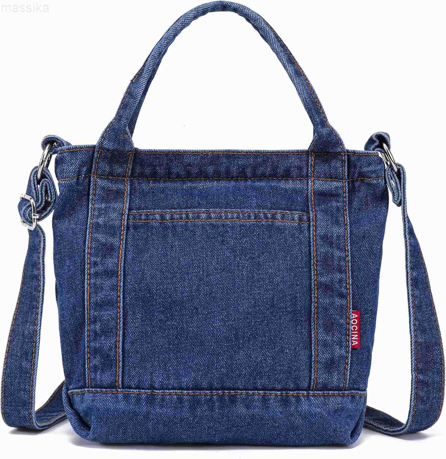 Denim Purse Jean Tote Bag for Women Crossbody Shoulder Weekend Bags Denim Purses and Handbags for Women M251017