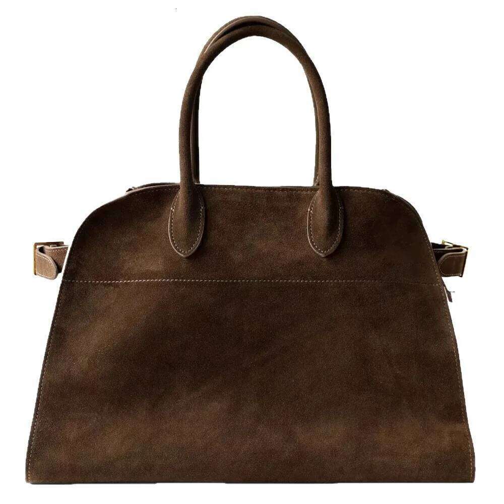 High Quality Autumn Winter New Matte Suede Tote Large Capacity Commuter Casual Portable Shoulder Genuine Leather Women s Bag