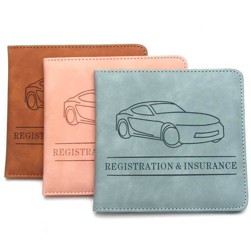 Car RegistrationDrivers License And Insurance Card Holder Leather Vehicle Glove Box Automobile Documents Paperwork OrganizerW251017