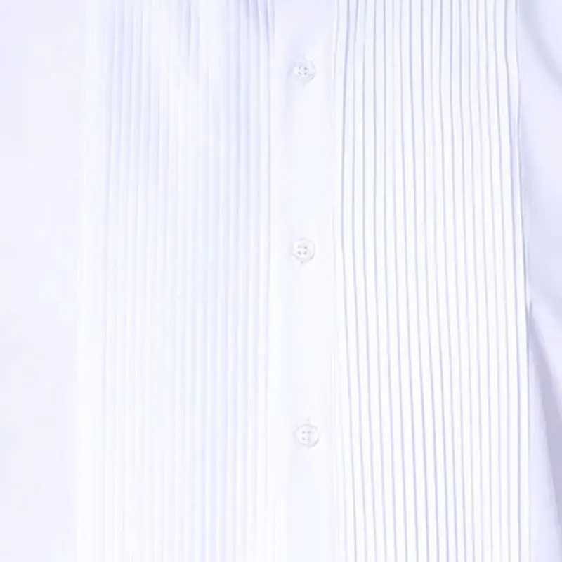 American size mens longsleeved tuxedo shirt Spring summer business casual nonironing high quality fashion slim solid color J251017