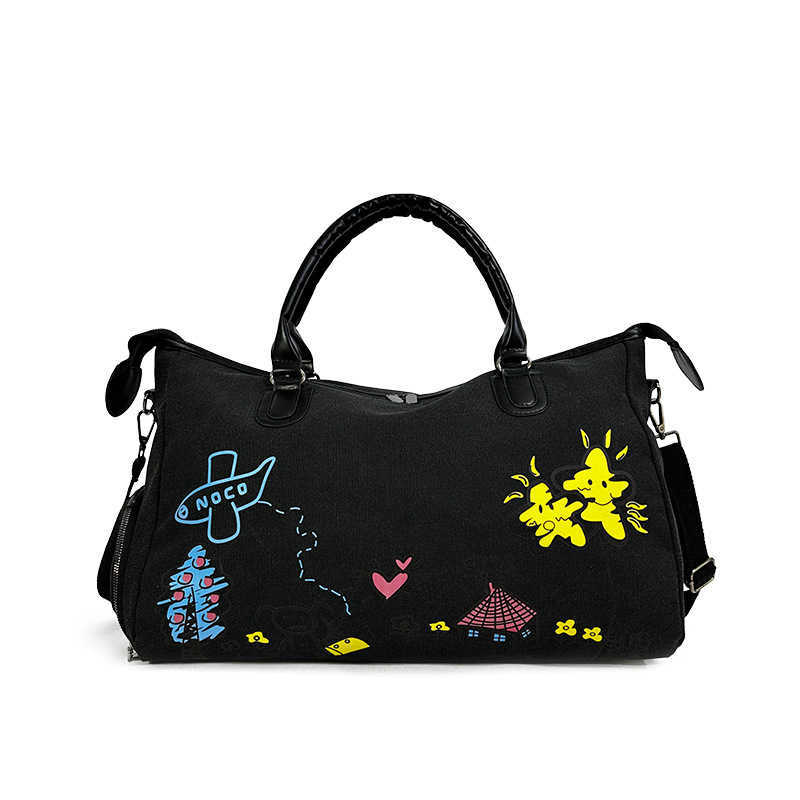 New Graffiti Outdoor Sports Gym Bag Fashionable Unisex Large Capacity Travel Bag Business Trip with Shoe Compartment Handbag for Women 250415