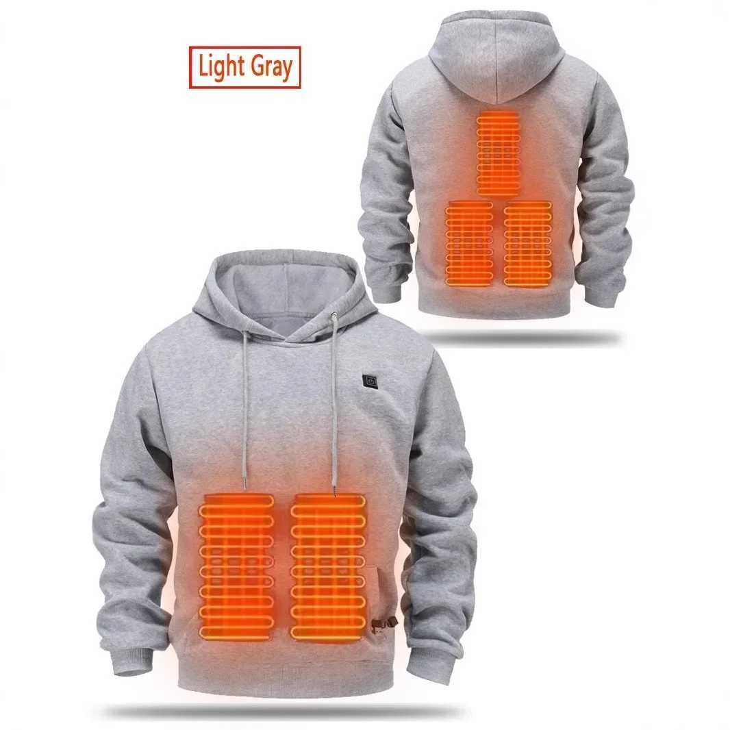 Intelligent Heating Hoodie Sweatshirt USB Electric Heating Mens Five Zone 3 Temperature Adjustment Winter Warmth Clothing H251017
