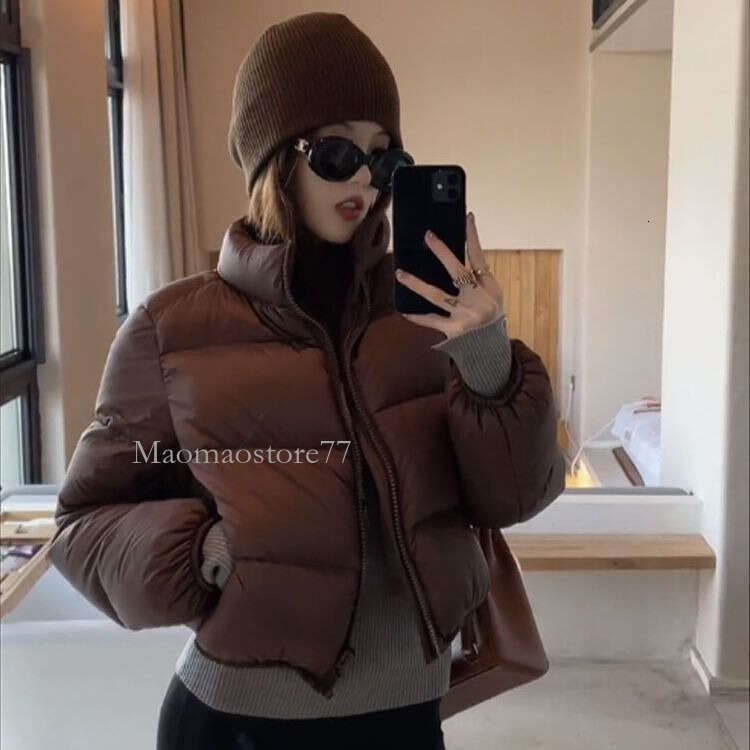 New Autumn Winter Short Parkas Women Warm Zipper Loose Down Coat Female Cotton Jacket Solid Thick Windproof Outerwear