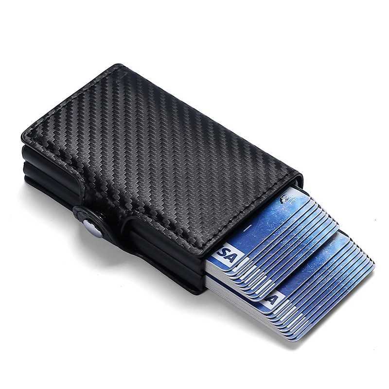 1416 Cards Carbon Fiber Wallet RFID Blocking 1416 Cards Carbon Fiber Automatic PopUp Card Holder Money BagW251017