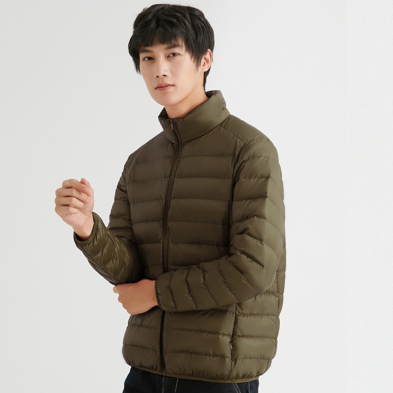 New Autumn Winter Down Jacket Men Short Lightweight Down Jacket Stand Collar Casual Sports Warm Coat Trendy