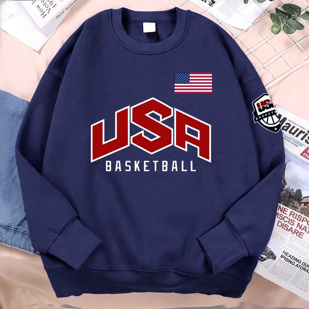 USA Basketballer Printed Street Casual Hoody Men Women Hip Hop Oversized Clothing Loose Warm Fleece Sweatshirts Couple Hoodies Z251017