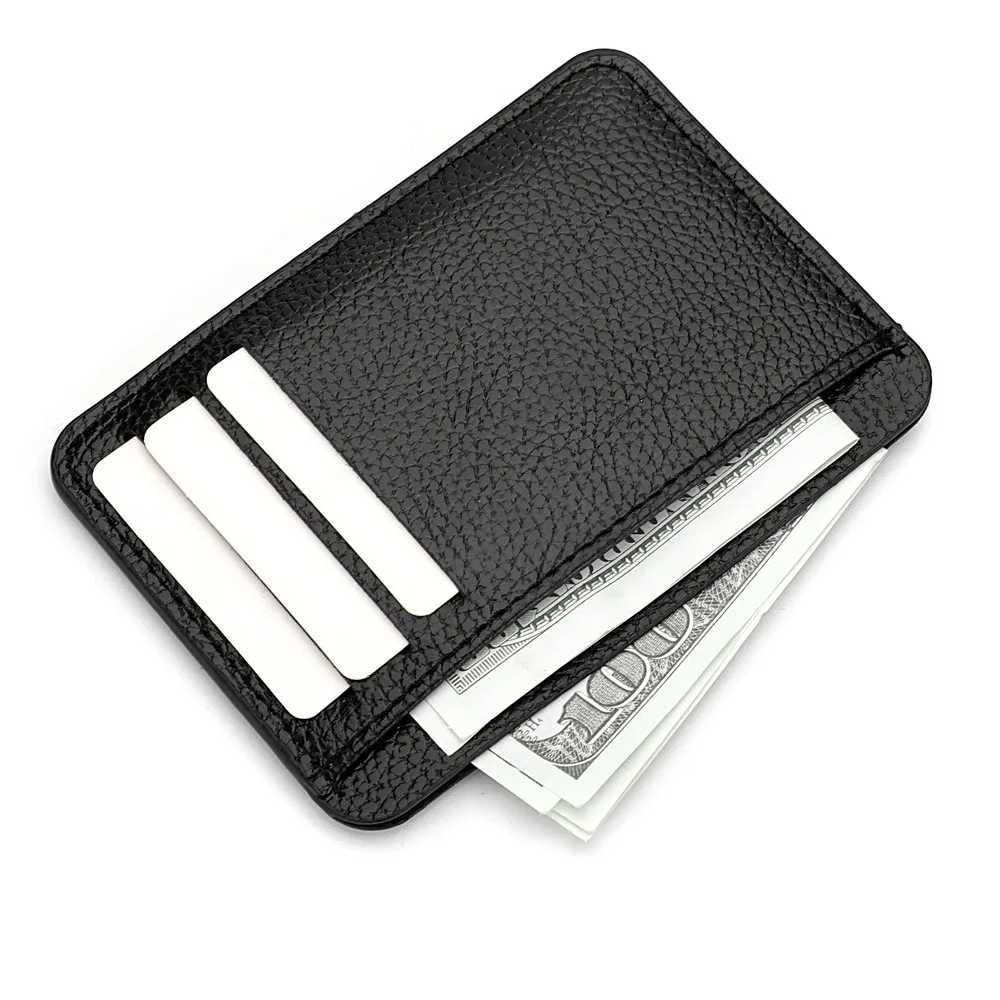1Pc New Ultrathin Soft Wallet PU Leather Mini Credit Card Wallet Candy Color Bank Credit Card Box Female Male Business Card SetW251017