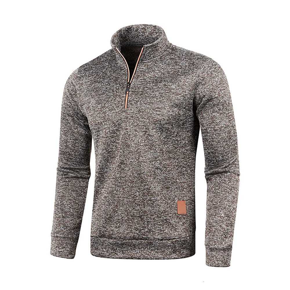 Men Sweatshirts Spring Thicker Pullover Half Zipper Pullover for Male Hoody Outdoor Sweatshir Autumn Solid Color Turtleneck Swea Z251017