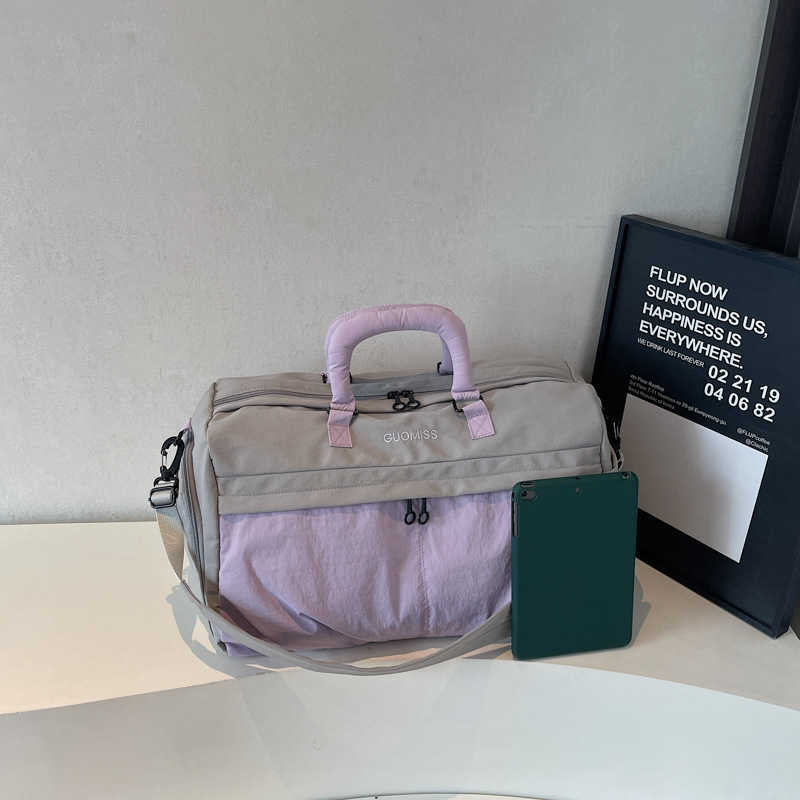 New Travel Bag Large Capacity Short Distance Luggage Bag Sports Fitness Bag Swimming Out Storage Bag Travel Boarding Bag 250415