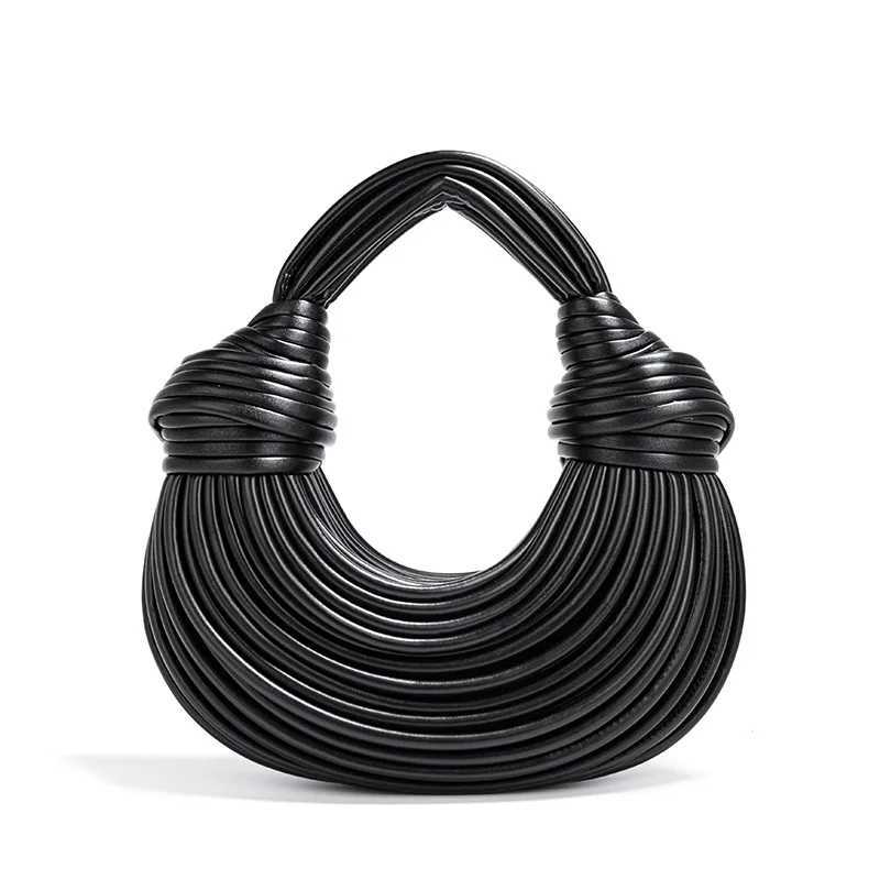 2024 New Gold Handbags for Women Luxury Designer Brand Handwoven Noodle Bags Rope Knotted Evening Clutch Underarm Dumpling Bag Z251017