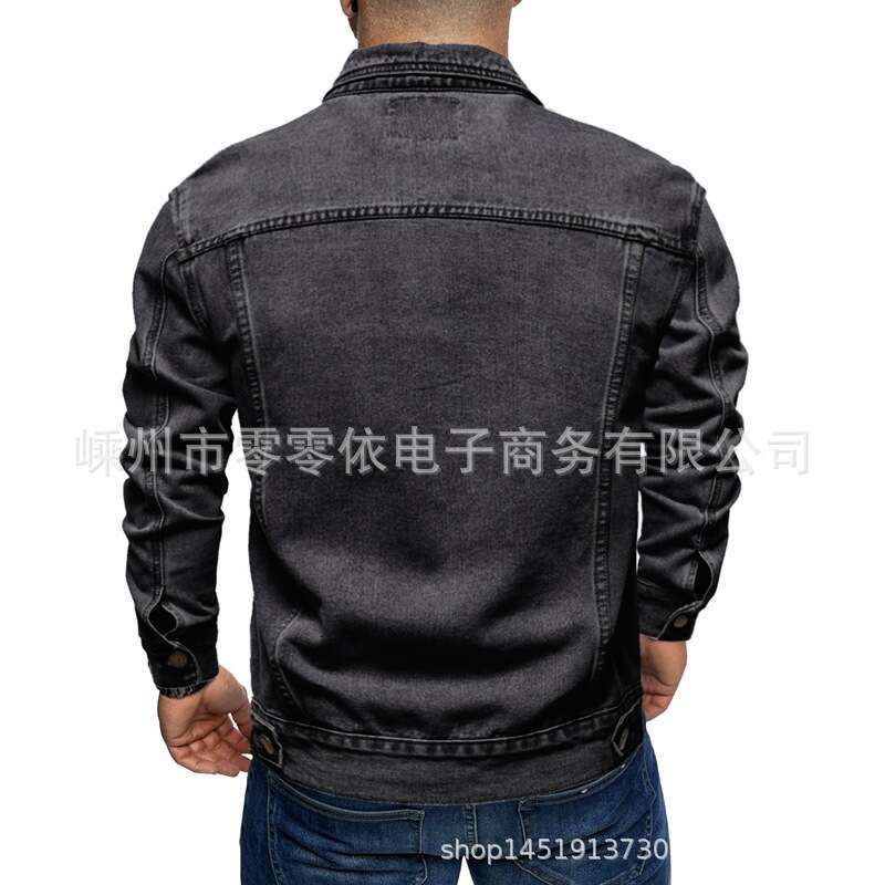 Spring And Autumn Trendy Cotton Casual Slim Fit Jacket Denim Coat Men's Clothing B5
