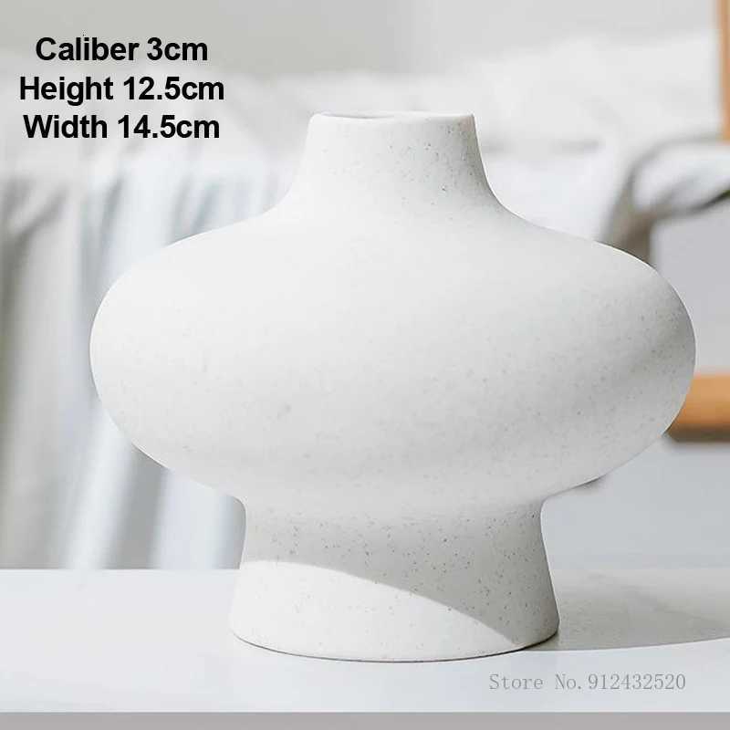 Nordic Creative Ceramic Irregular Shape Vase Dining Table Living Room Bedroom Office Decor Accessories Crafts Flower Ware 1Pc C251017