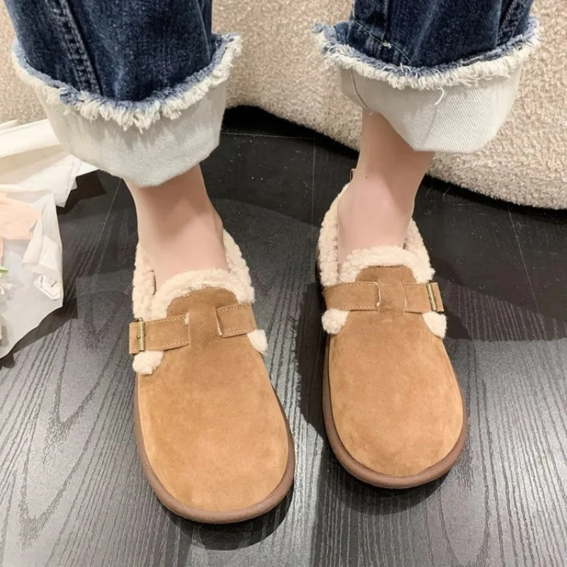 Plus Size 3543 Autumn Winter Women Shoes Casual Flat Plush Warm Comfortable Soft Loafers Slip on Cotton Shoes Zapatos De Mujer 251013
