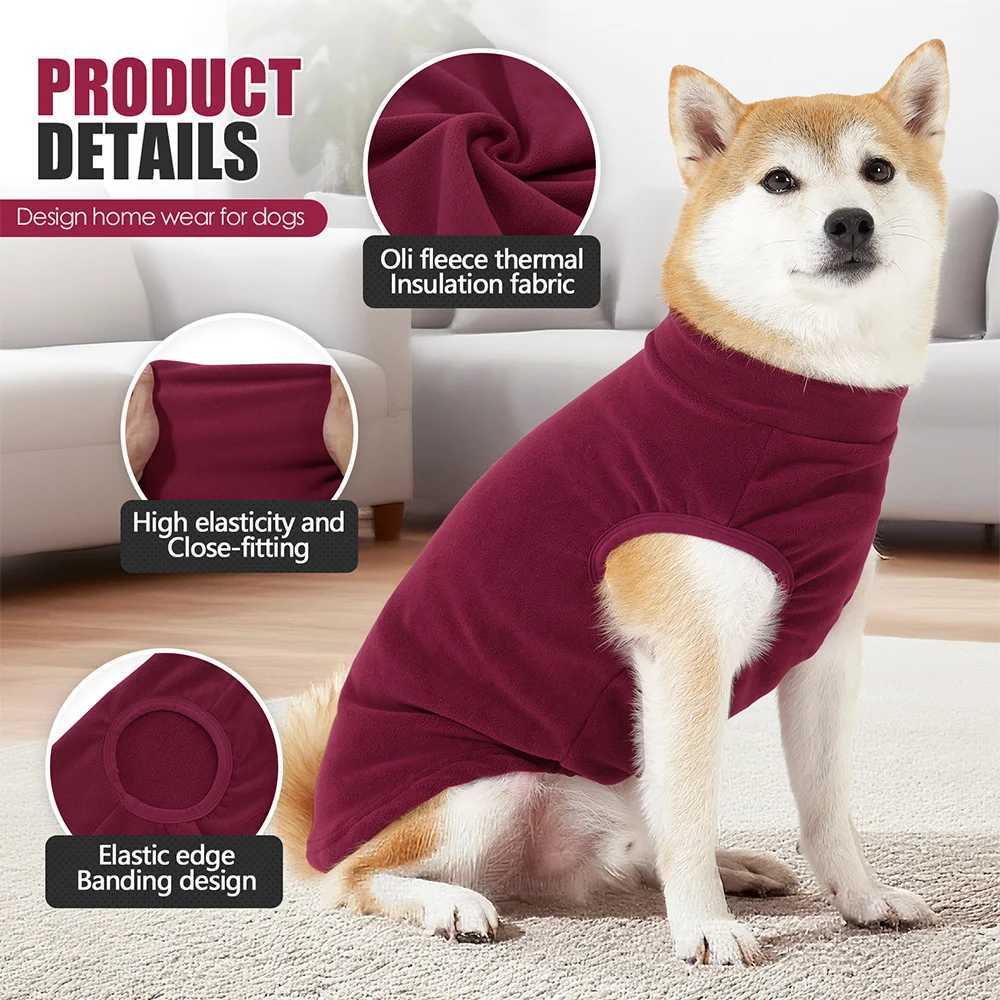 Warm Fleece Dog Clothes Winter Dogs Sweater Pajamas Super Soft Dogs Home Indoor Clothes For Medium Large Dogs Pet ClothingW251017