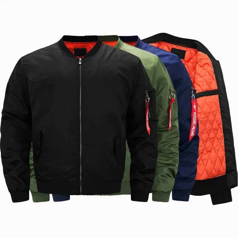 MA1 Flight Bomber Jacket for Men Thick and Thin Casual Zipper Jackets Baseball Pilot Waterproof Winter Coat Male Plus Size 8XL J251017
