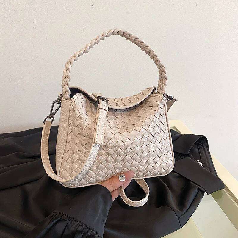 Woven Crossbody Bag Large Capacity Women Boho Shoulder Purse Casual Tote