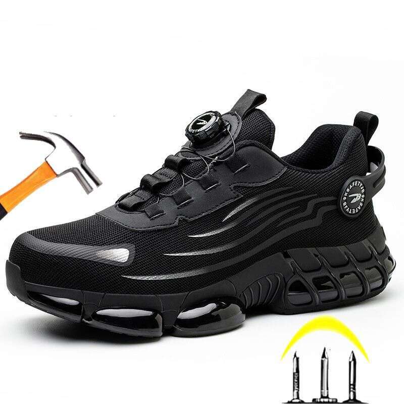New Men Steel Toe Sneakers Indestructible Protective Boots Anti-Smash Anti-Puncture Work Safety Shoes