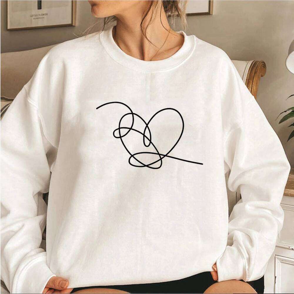 Sweatshirt Love Yourself Tear Hoodie Heart Pullovers Women Long Sleeve Crewneck Sweatshirts Casual Hoodies hoodies women