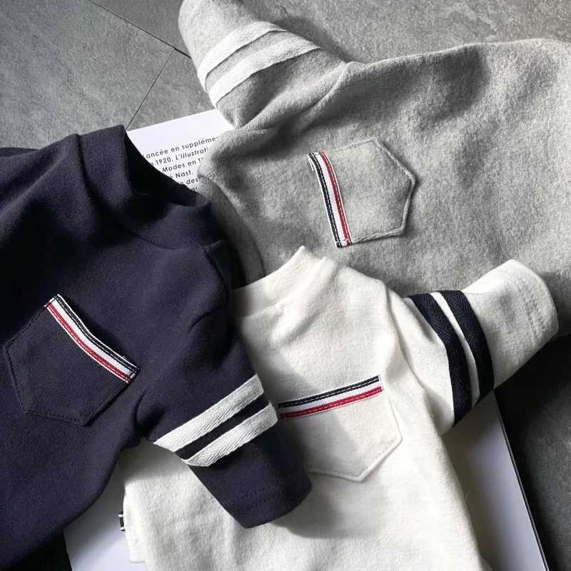 Fashion Pet Warm Pocket Sweatshirt Dog Striped Clothing Teddy Soft Bottoming Shirt Small to Medium Dog Winter Vest Puppy CoatW251017