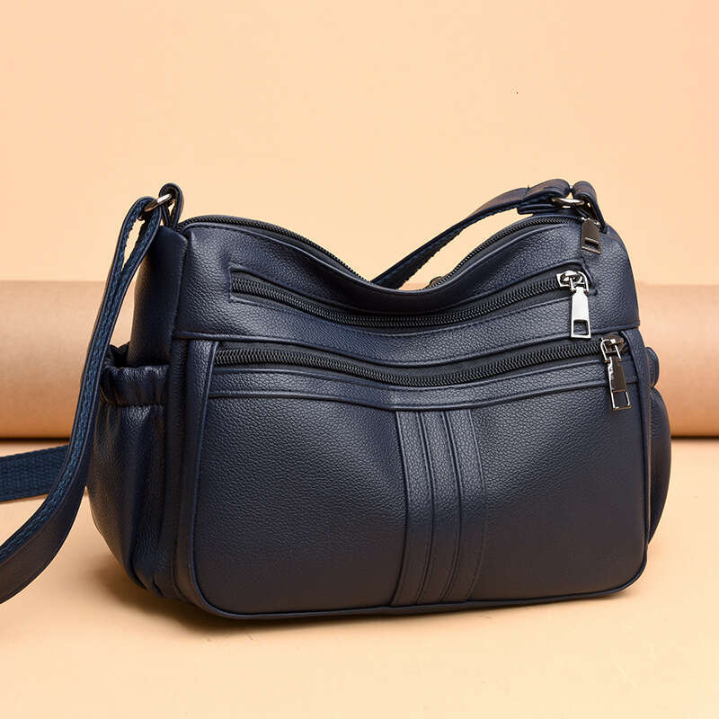 Fashion Mom New Women's PU Soft Leather Texture Crossbody Large Capacity Simple Casual Shoulder Bag,designer bag Luxury Bag bag tote bag