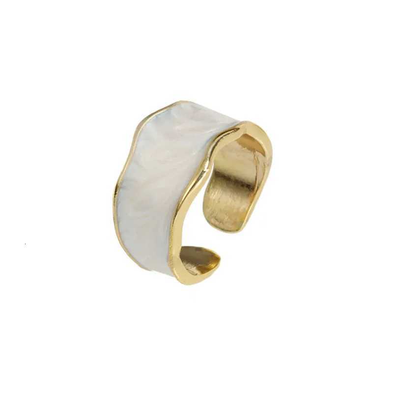 Retro Gold Color Double Oil Drip Open Rings for Women Luxury Irregular Adjustable Finger Ring 2023 New Trendy Wedding Jewelry Z251017