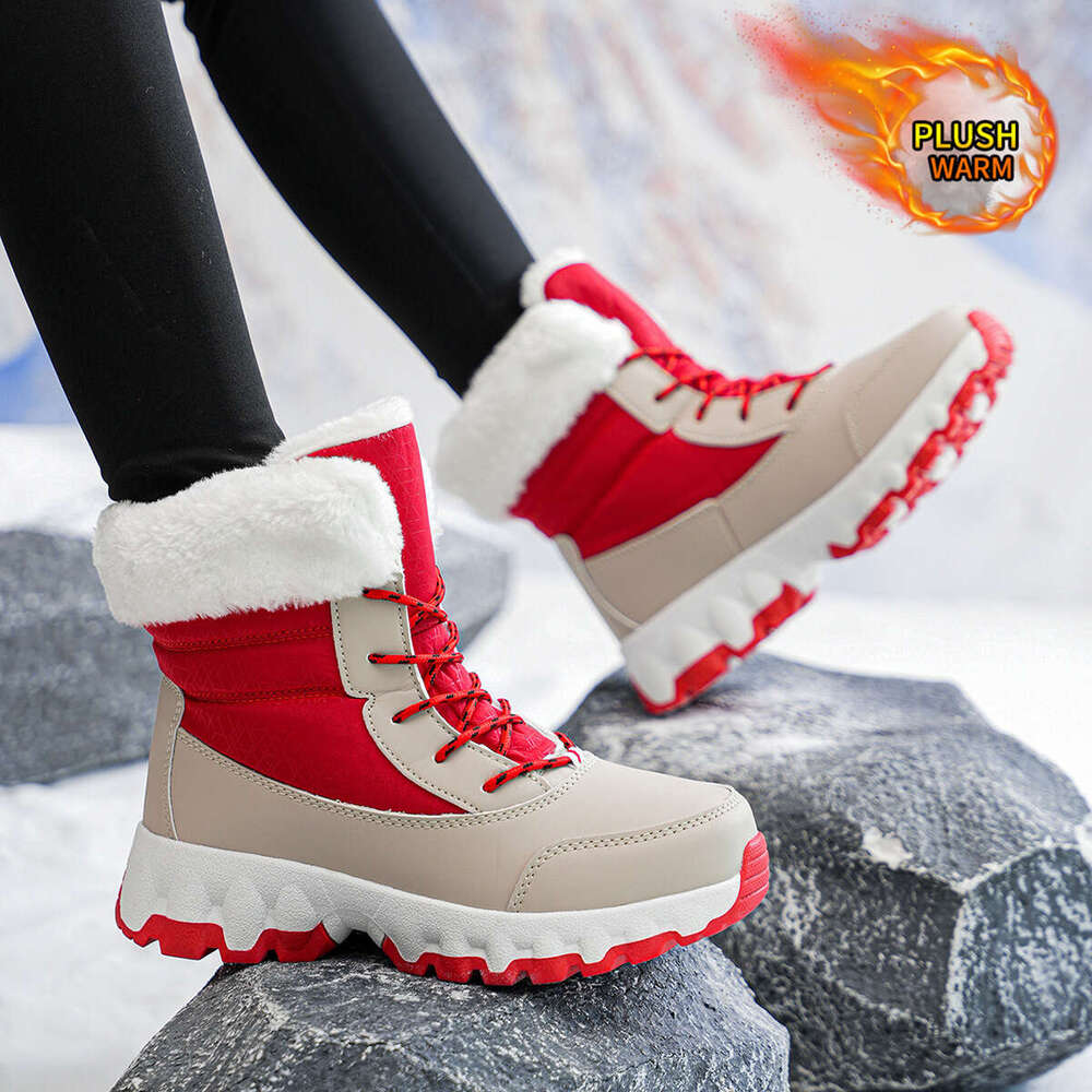 & 'S Thermal High-Top Boots-Like - Heavy-Duty Rubber Easy Slip-On Design, Heels Cold Weather, Autumn Summer And Slippers Fall Fleece, Woman Flat 