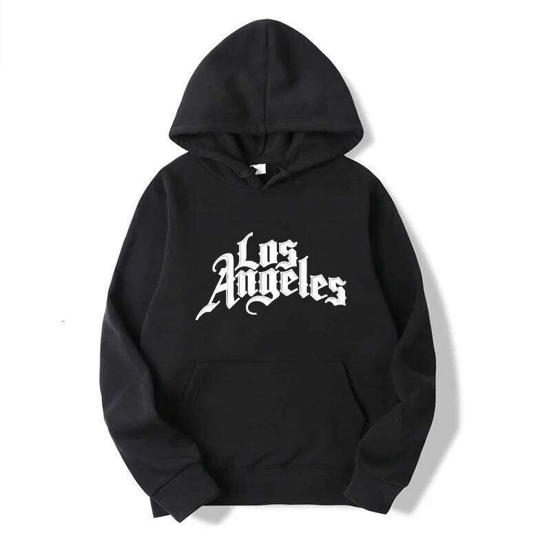 Women's Los Angeles Printed Hip-Hop Style Hoodie Spring And Autumn Casual Pullover Hooded Top Graphic Y2k Retro
