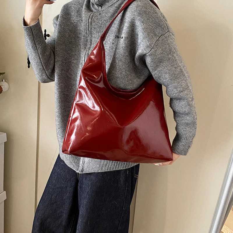 Vintage Soft PU Leather Hobo Bag for Wen Large Slouchy Underarm Shoder Tote Handbag Trendy Ladies Large Capacity Bag D251017
