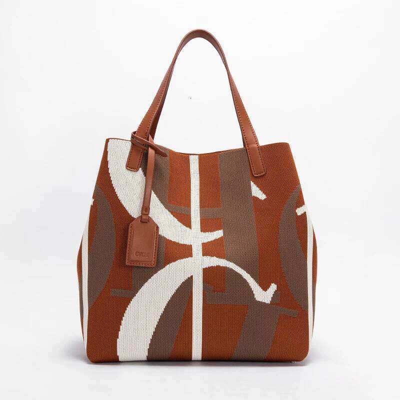 Fashionable Classic New Solid Color Outer Bag Women's Exquisite Handcrafted Weaving Large Capacity Handbag