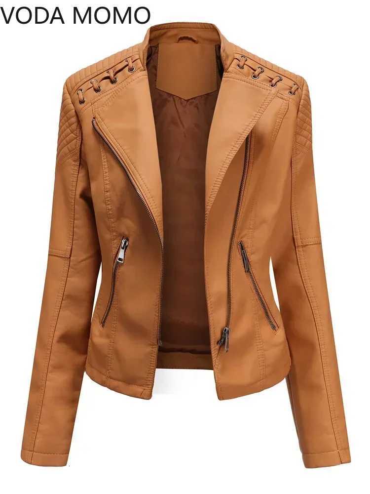 12 Colors S4XL New Autumn Spring Women Short Faux PU Jacket Slim Fashion Punk Outwear Motorcycle Leather Jacket Casual CoatT251017