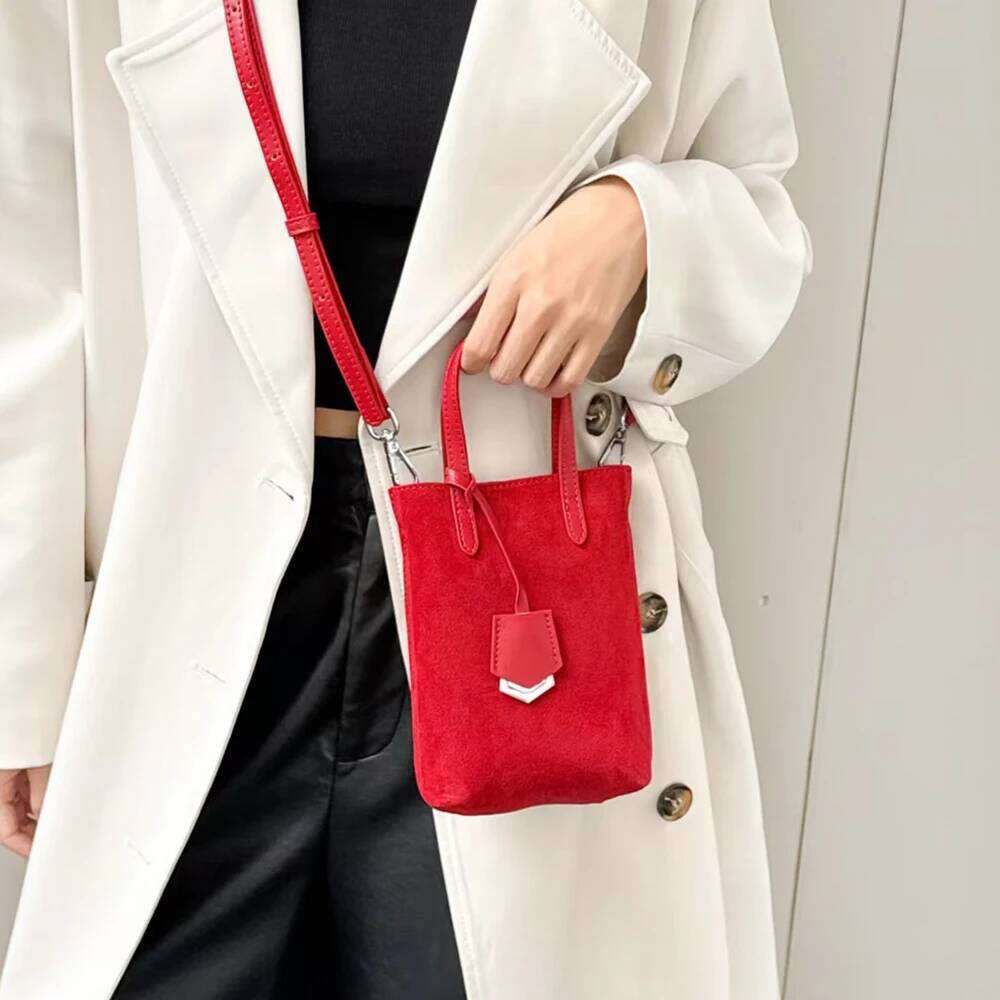 Personalize Name Small Women Phone Shoulder Veet Leather Female Top Handle Tote Purse Fashion Suede Travel Mini Bag