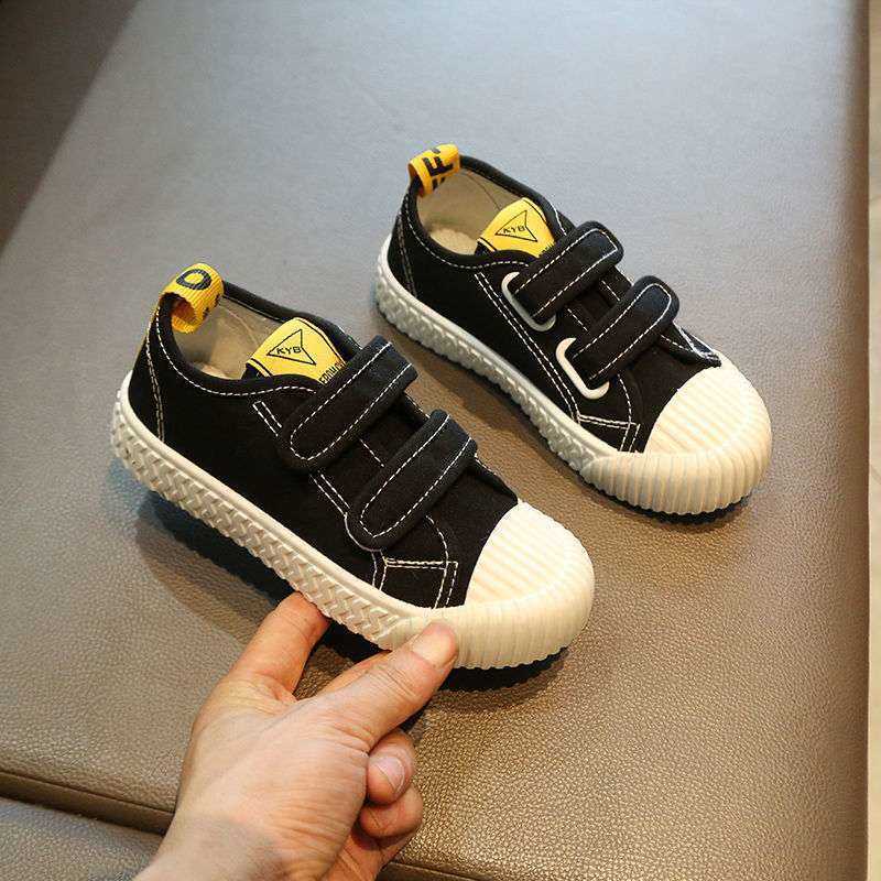 Childrens canvas shoes 2025 Spring and Autumn Korean version low top board shoes for boys and girls baby white shoes casual cloth shoes W251017